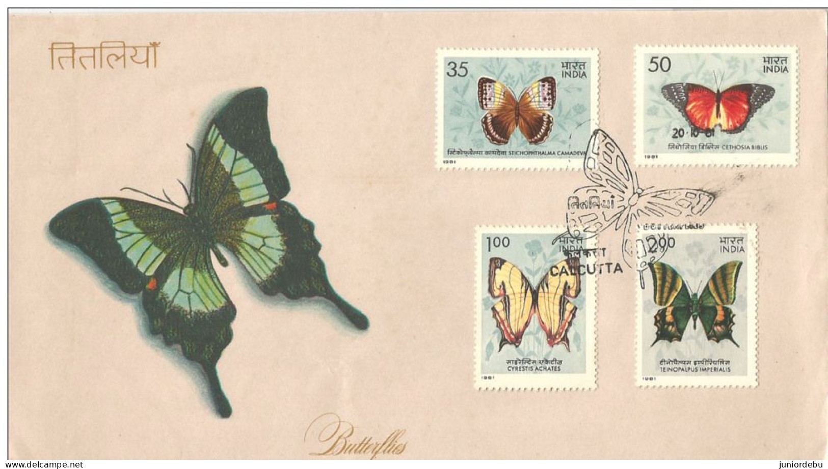 India - 1981 - Butterflies - FDC. ( Condition As Per Scan ) ( OL -  16.7.13 ) - Briefe U. Dokumente