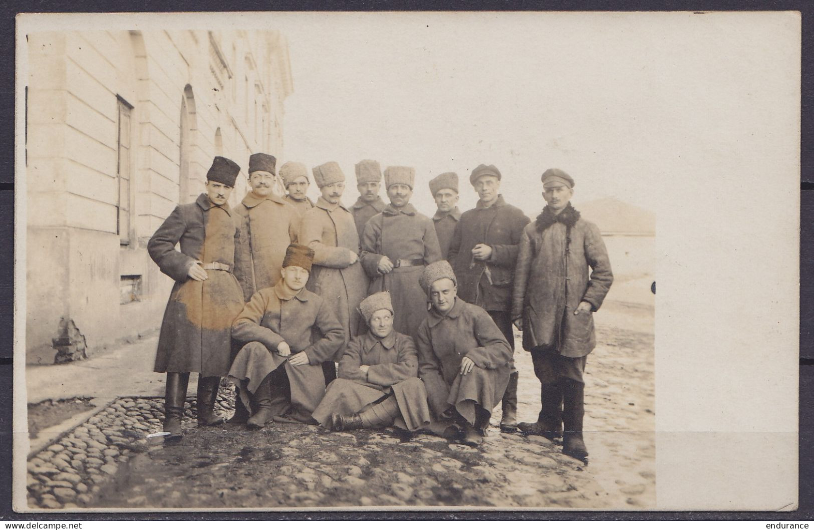 Carte-photo Groupe De Prisonniers Allemands En Russie - Guerre 1914-18 (neuve - Non-circulée) - Prisonniers