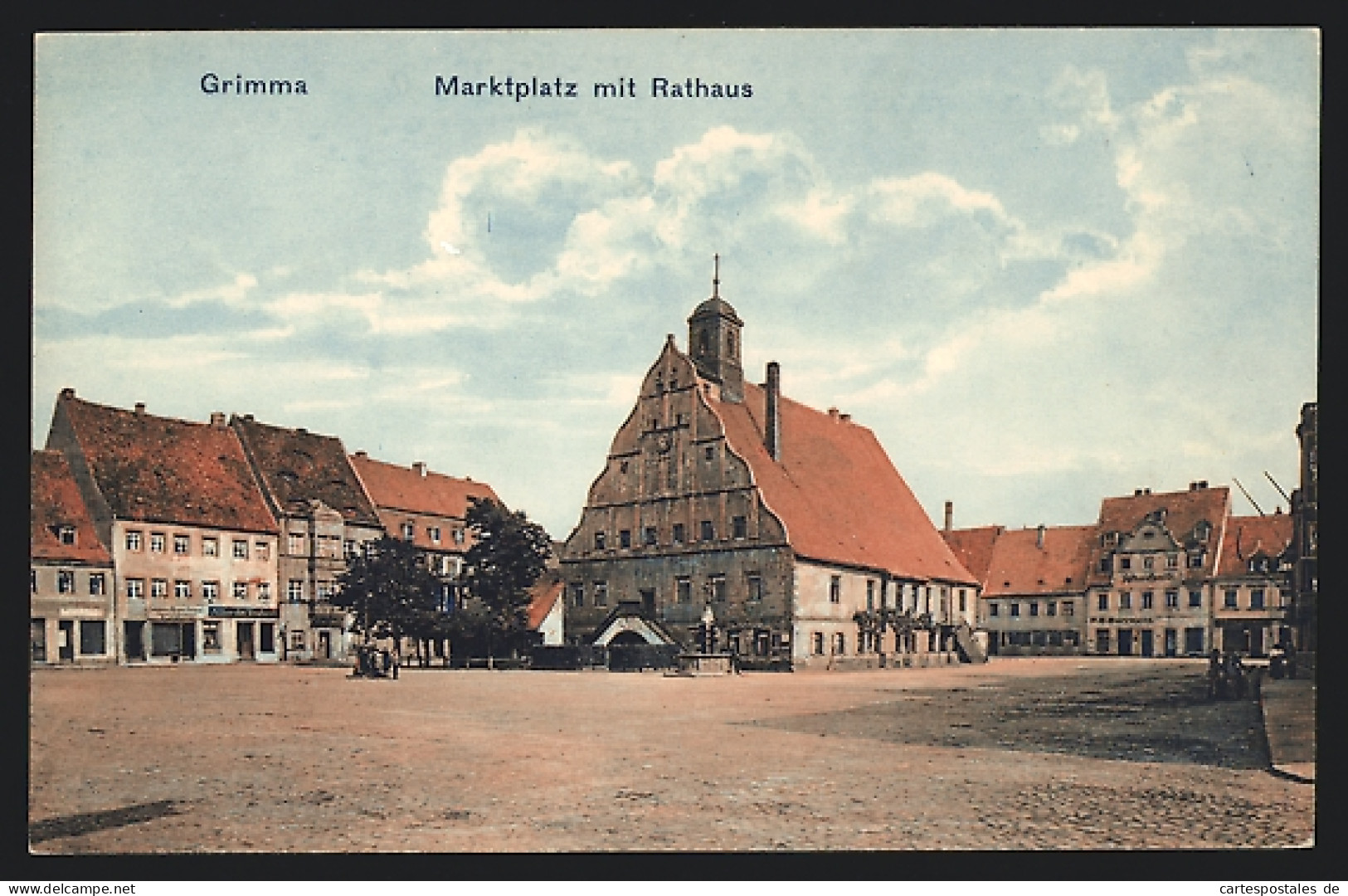 AK Grimma, Marktplatz Mit Rathaus  - Grimma