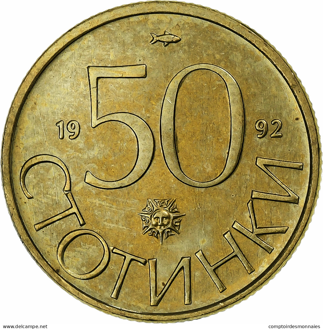 Bulgarie, 50 Stotinki, 1992, Nickel-Cuivre, SPL, KM:201 - Bulgarije