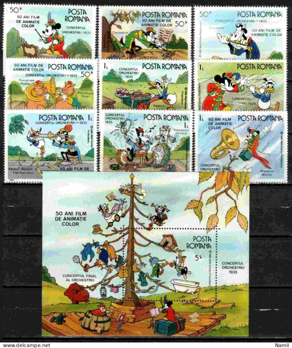 ** Roumanie 1986 Mi 4243-51+Bl.225 (Yv 3655-63+BF 183), (MNH)** - Nuevos