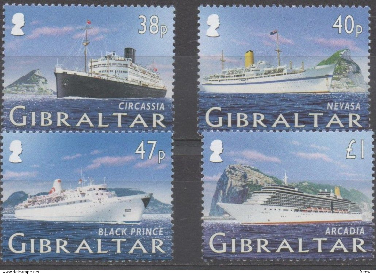 Gibraltar  2005 MNH Bateaux De Croisière - Cruise Liners - Gibraltar