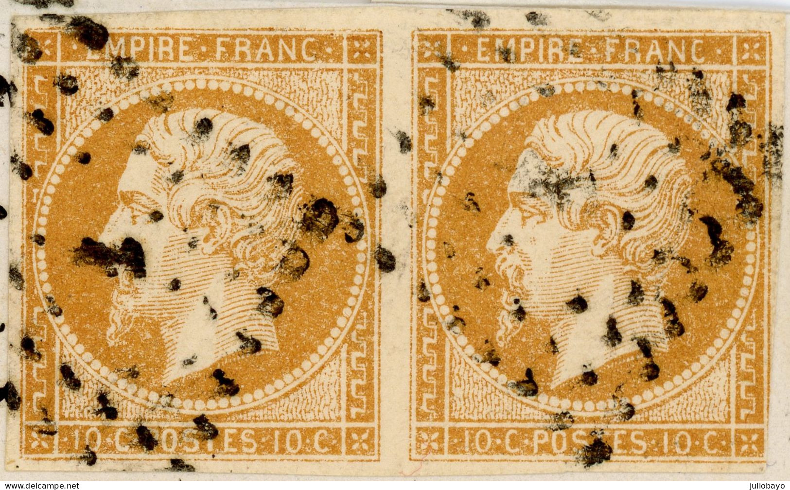 22 Juillet 1856 L.S.C.(ou Grand Fragment) Paire N°13A Losange F Paris Vers Nancy MEURTHE - 1849-1876: Klassik