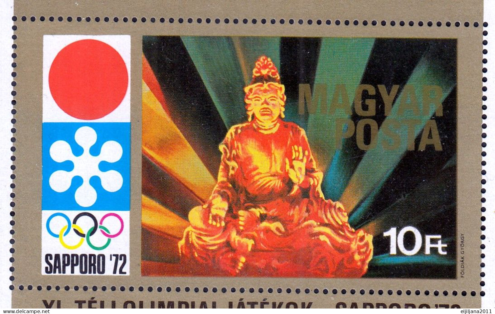 Hungary 1972 ⁕ Winter Olympics / Sapporo - Budda Mi. 2728 ⁕ MNH Block 86 - Ungebraucht