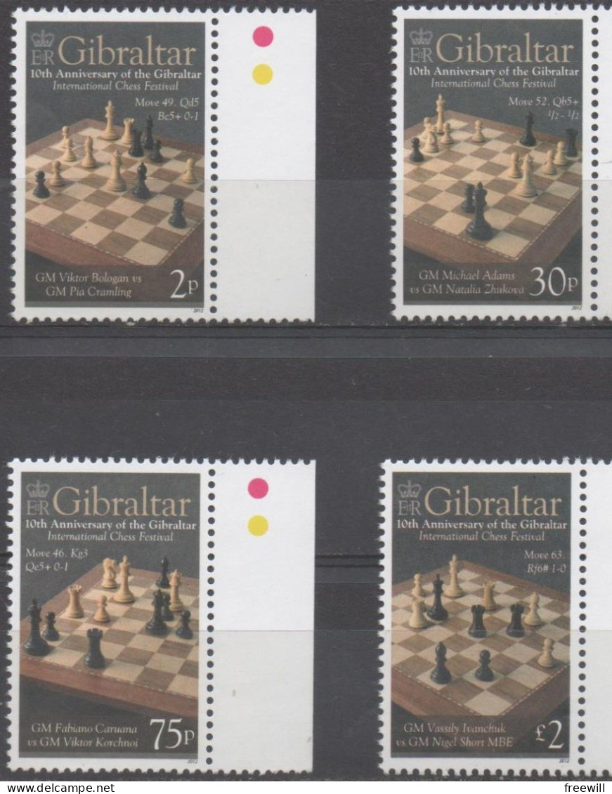 Gibraltar 2012  MNH Echecs -Chess - Gibraltar