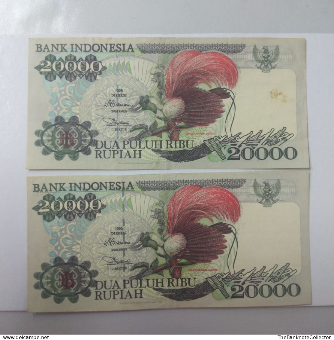 Indonesia 20000 Rupiah 1995 P-132 Bird Of Paradise VF - Indonesië