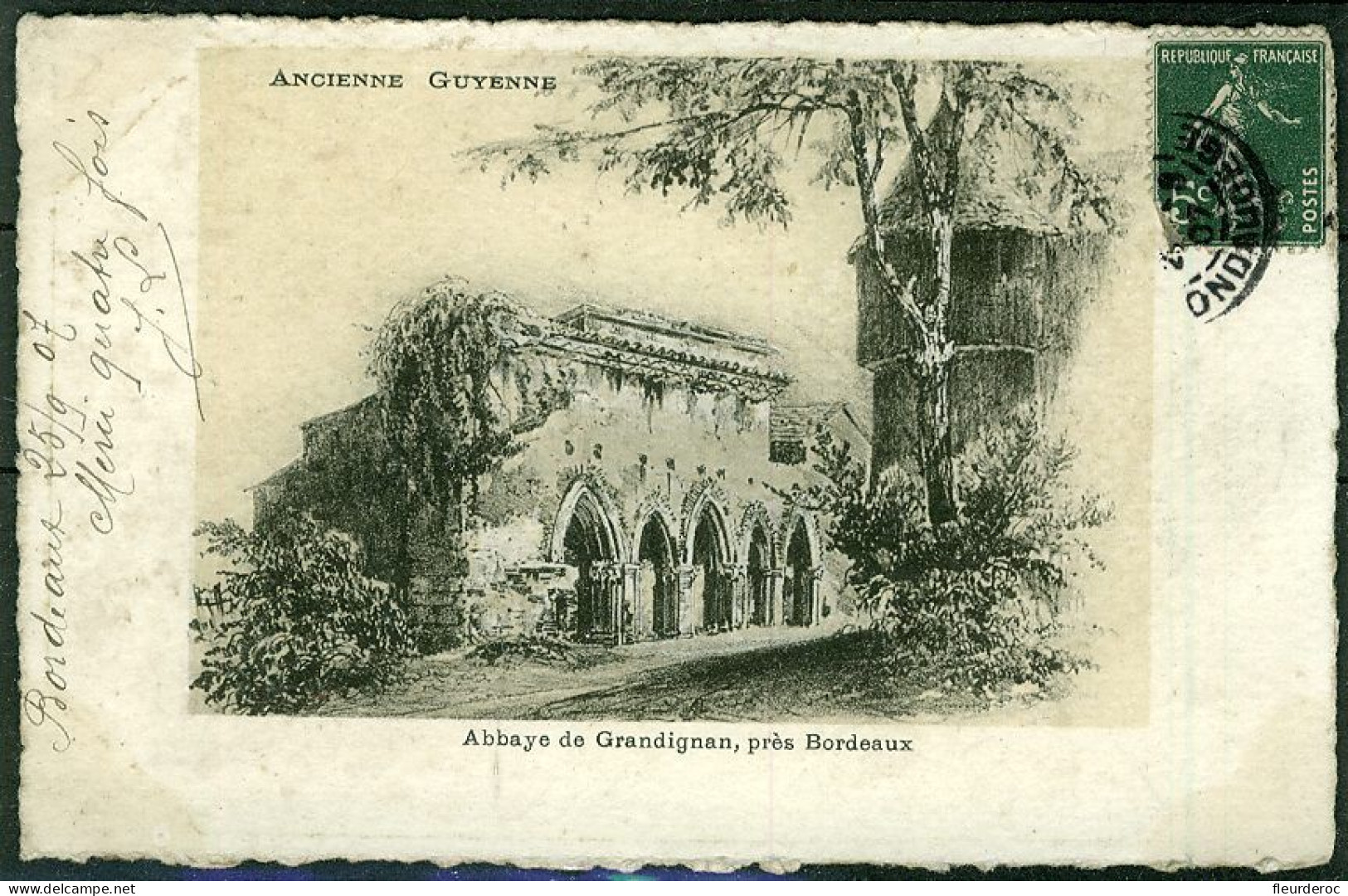 33 - DB52163CPA - GRADIGNAN - Abbaye De Gradignan - Ruines  Prieuré De Cayac - Carte Pionnière - Très Bon état - GIRONDE - Gradignan