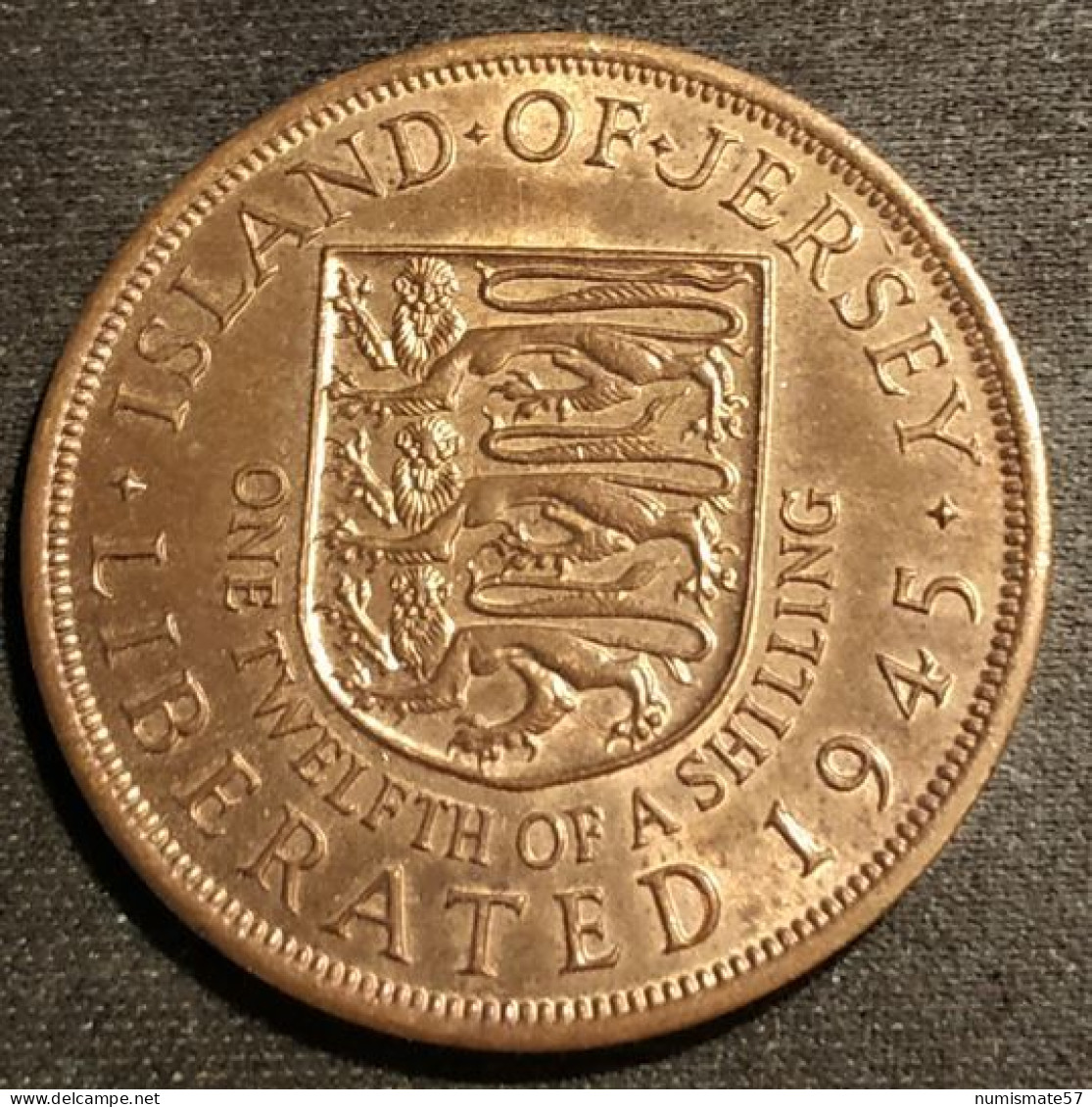 JERSEY - 1/12 SHILLING ( 1949 - 1952 ) - George VI - Libération 1945 - KM 19 - ONE TWELFTH OF A SHILLING - Jersey