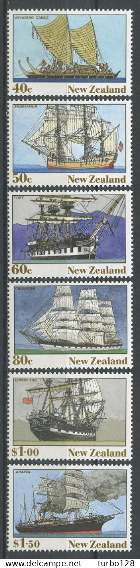 Nlle Zélande 1990  N° 1060/1065 ** Neufs MNH Suoerbes C 12 € Bateaux Boats Ships Transports Canoë Endeavour Arawa - Ongebruikt