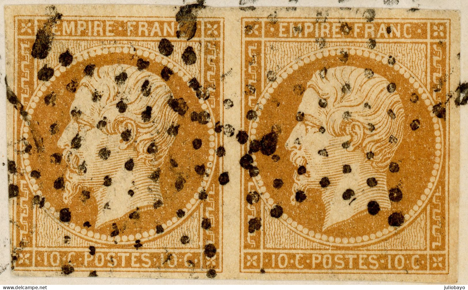 5 Fevrier 1855 L.S.C. Paire N°13A TB Belle Nuance,Etoile Paris Vers Nancy MEURTHE,timbre De Gauche Fleur De Planche - 1849-1876: Klassik