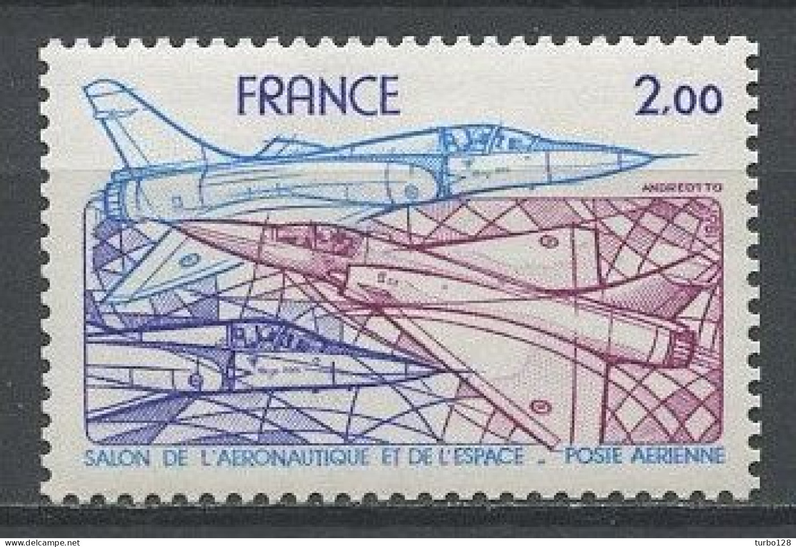 FRANCE 1981 PA N° 54 ** Neuf MNH Superbe  C 1.50 € Avions Planes Mirage 2000 Salon Aéronautique Et Espace Transports - 1960-.... Neufs