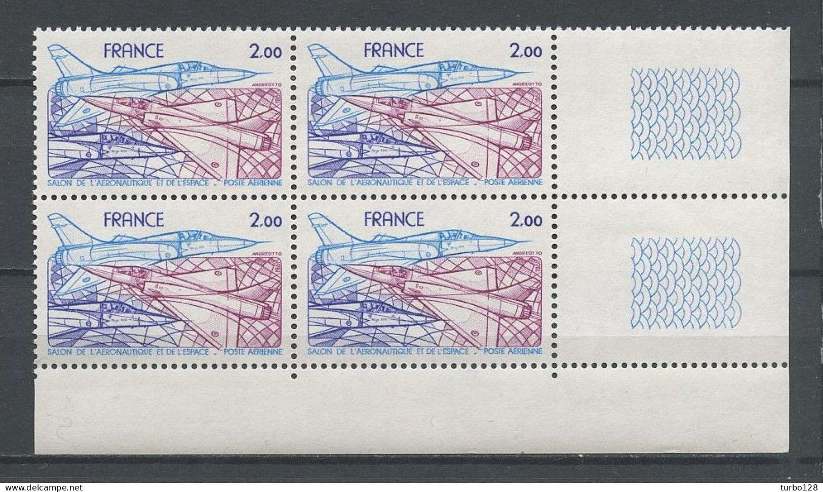 FRANCE 1981 PA N° 54 ** Bloc De 4 Neuf MNH Superbe  C 6 € Avions Planes Mirage 2000 Salon Aéronautique Et Espace - 1960-.... Nuovi