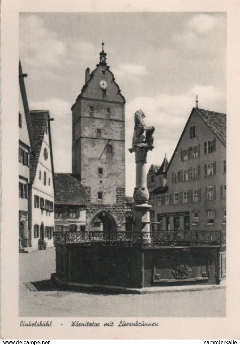 36533 - Dinkelsbühl - Wörnitztor Mit Löwenbrunnen - Ca. 1950 - Dinkelsbuehl