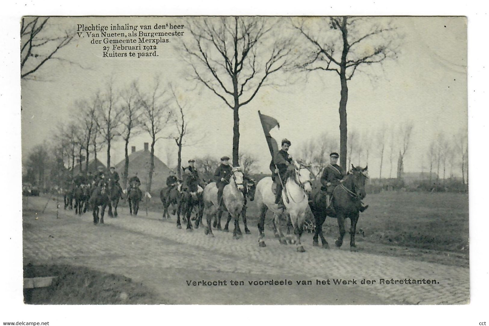 Merksplas  Merxplas Plechtige Inhaling Van Den Heer V. Van Nueten 1912   Ruiters Te Paard - Merksplas