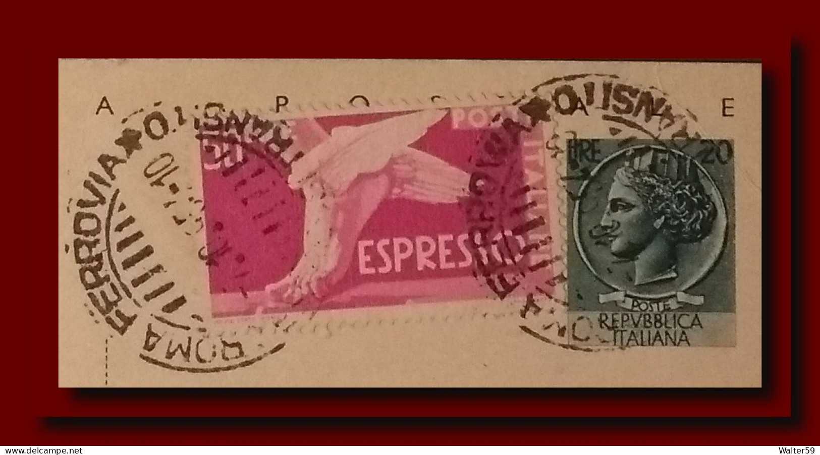 1954 Italia Intero Espresso £20 Sir. Vg Roma X Caserta 2scans - Stamped Stationery