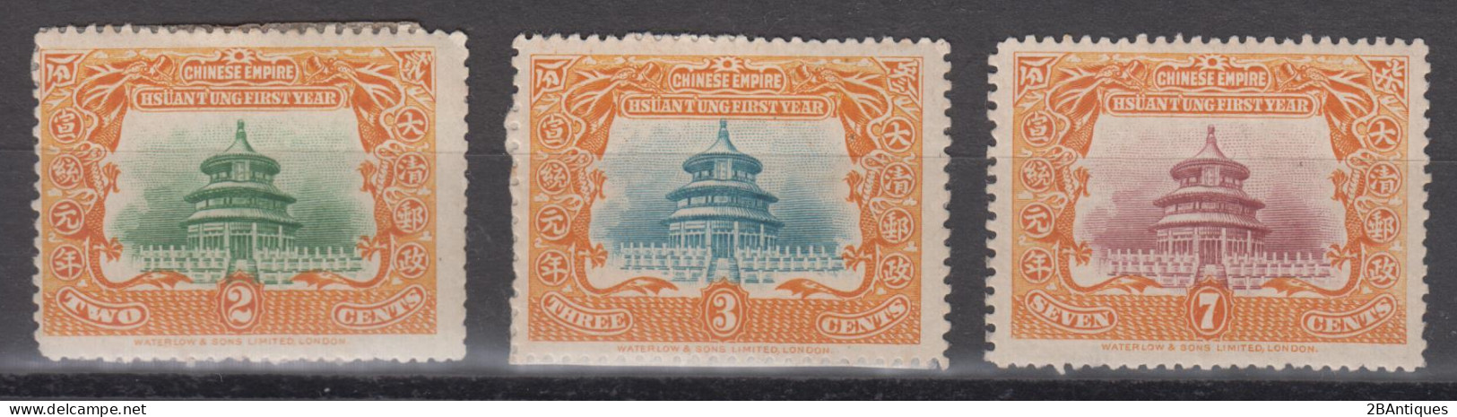 IMPERIAL CHINA 1909 - The 1st Anniversary Of The Reign Of Hsuan T'ung MH* / No Gum - Unused Stamps