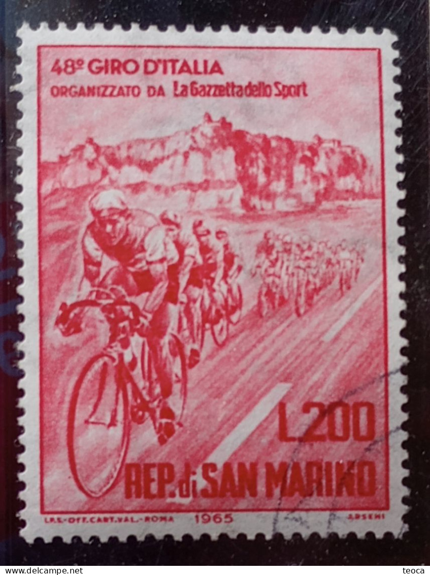 Cycling,  Byke Ciclism, Bike  San Marino 65 , A 48 Giro D'Italia La Gazzetta Dello Sport Used Stamp - Ciclismo