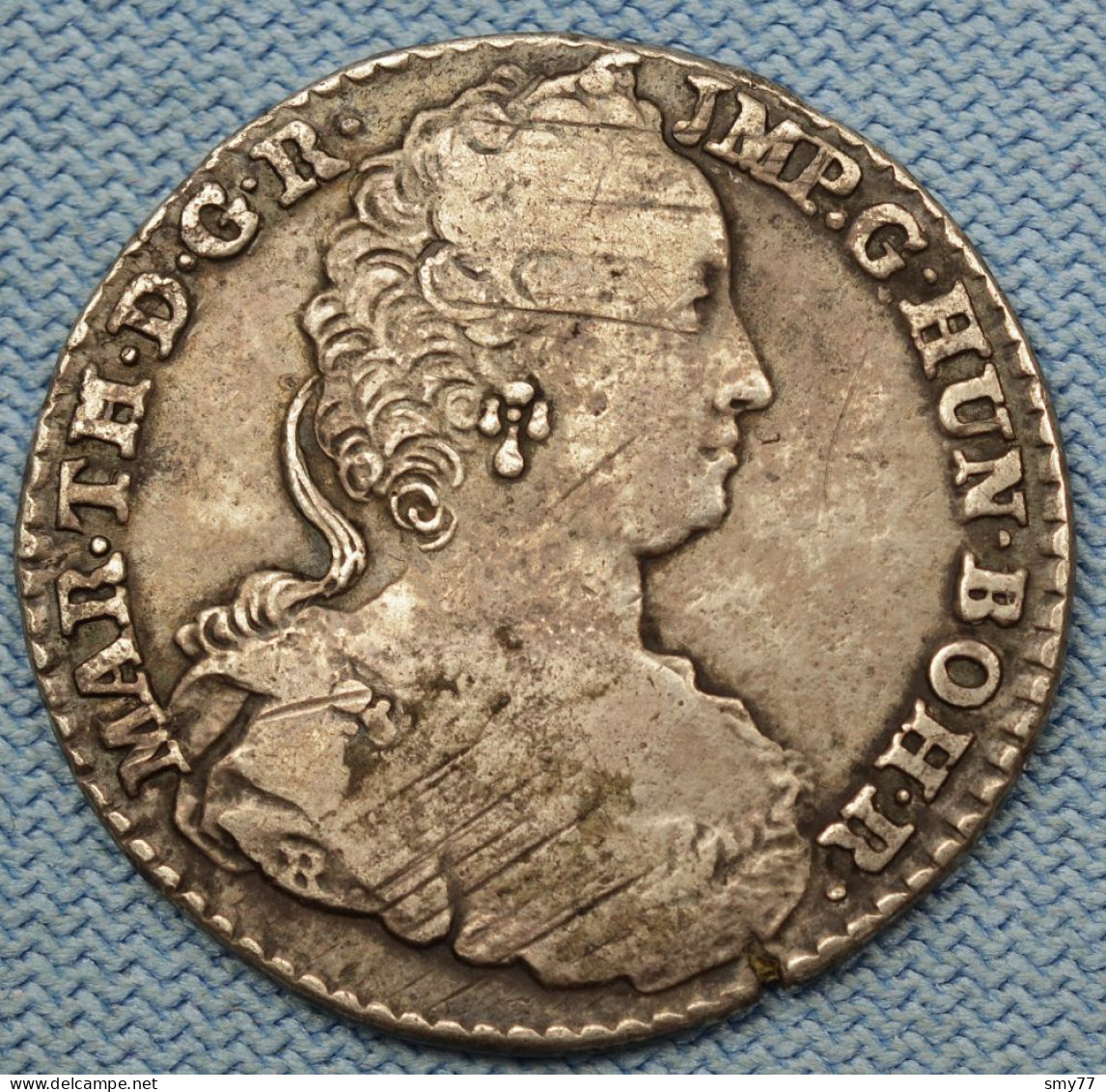 Pays-Bas Autrichiens / Belgique • 1/4 Ducaton • Maria Theresia • Austrian Netherlands  • Stries D'ajustage • [24-530] - 1714-1794 Österreichische Niederlande