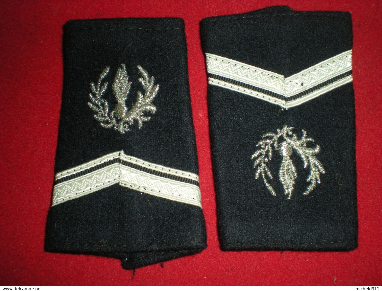 PAIRE EPAULETTE COMMISSARIAT ARMEE DE TERRE - Equipaggiamento