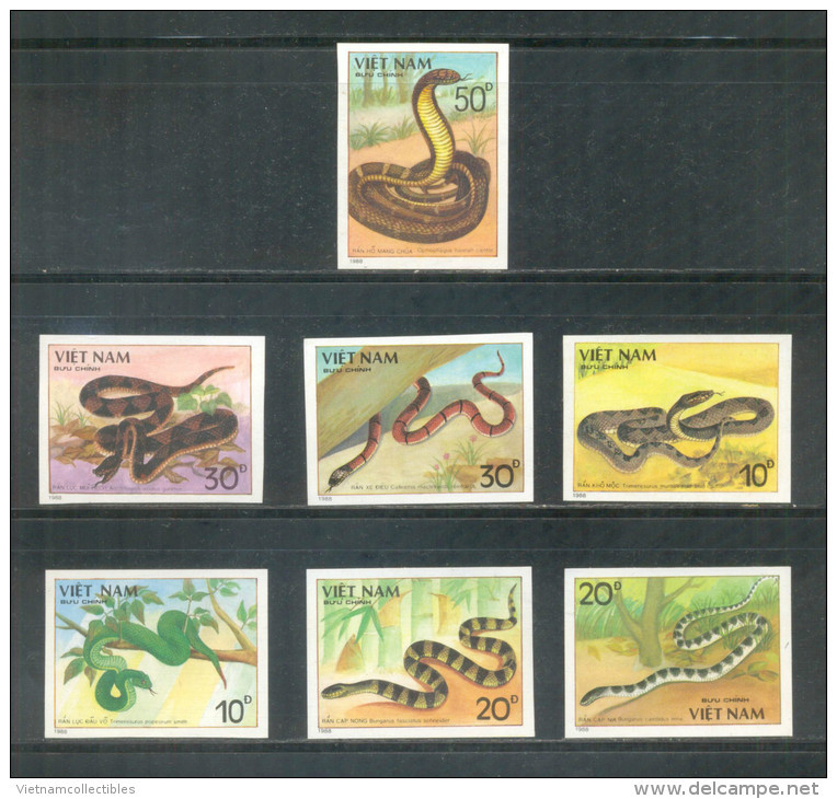 Vietnam Viet Nam MNH Imperf Stamps 1989 : Venomous Snake (Ms568) - Vietnam
