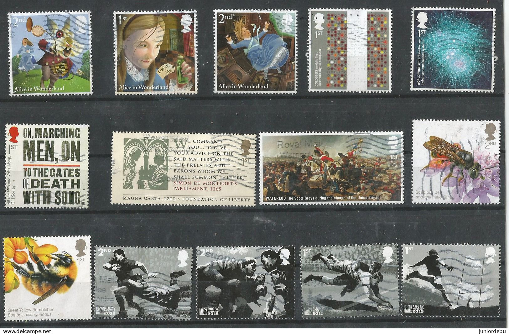 Great Britain - 2015 - 14 Different Commemorative Stamps - USED. (condition As Per Scan ).( OL 25.12.17) - Gebruikt