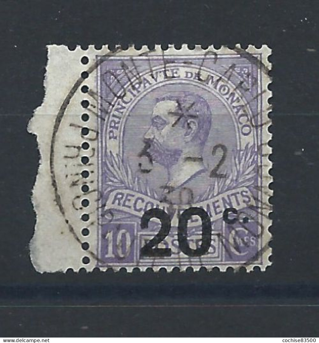 Monaco Timbre Taxe N°11 Obl (FU) 1919 Surchargé - Prince Albert 1er - Strafport