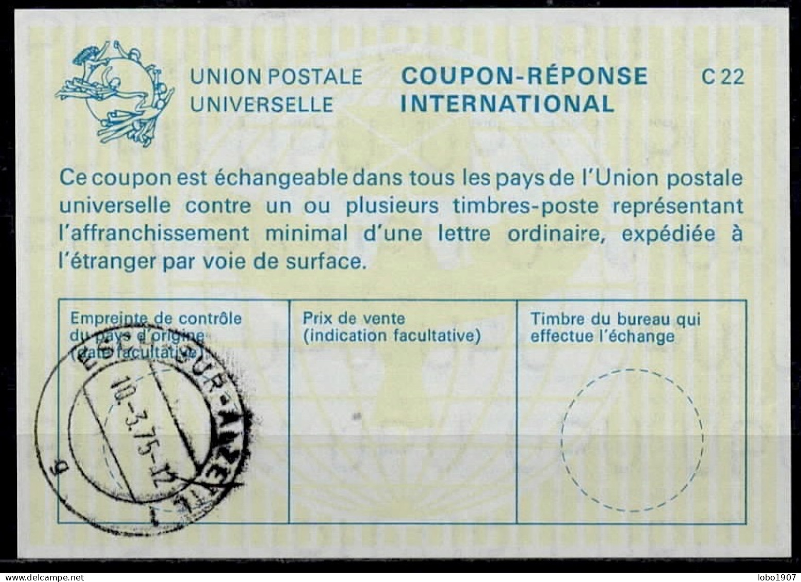 LUXEMBOURG  La22 ( 10 Fr. )  International Reply Coupon Reponse Antwortschein IRC IAS Cupón Respuesta ESCH-SUR-ALZETTE - Ganzsachen