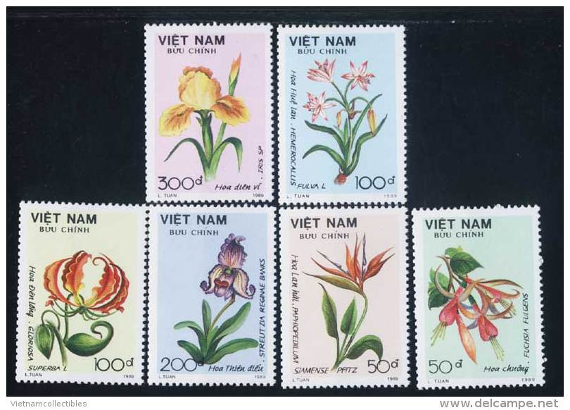 Vietnam Viet Nam MNH Perf Stamps 1989 : Da Lat's Flowers / Flower (Ms578) - Viêt-Nam