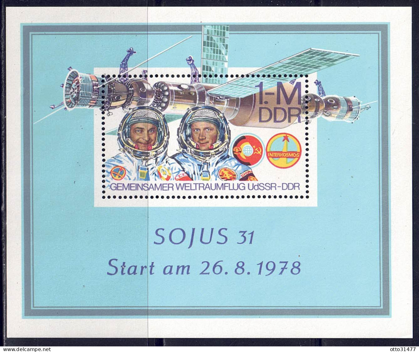 DDR 1978 - Weltraumflug, Block 53, Postfrisch ** / MNH - 1971-1980