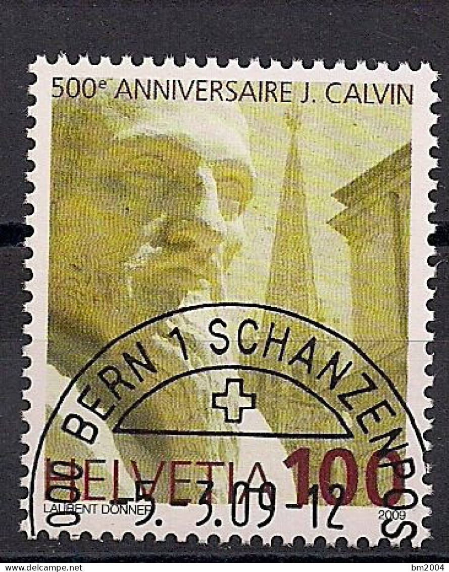 2009 Schweiz   Mi. 2092 FD-used    500. Geburtstag Von Johannes Calvin - Gebraucht