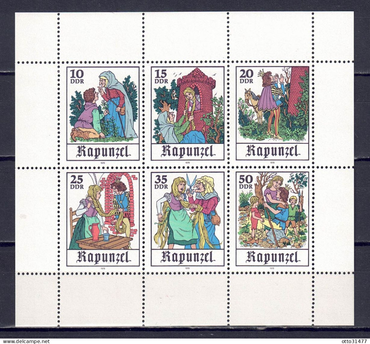 DDR 1978 - Märchen, Nr. 2382 - 2387 Im Kleinbogen, Postfrisch ** / MNH - 1971-1980