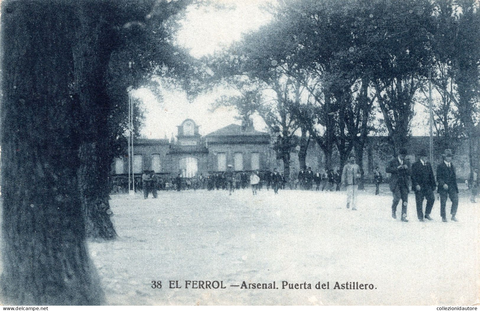 EL FERROL - ARSENAL - PUERTA DEL ASTILLERO - CARTOLINA FP NON UTILIZZATA - La Coruña