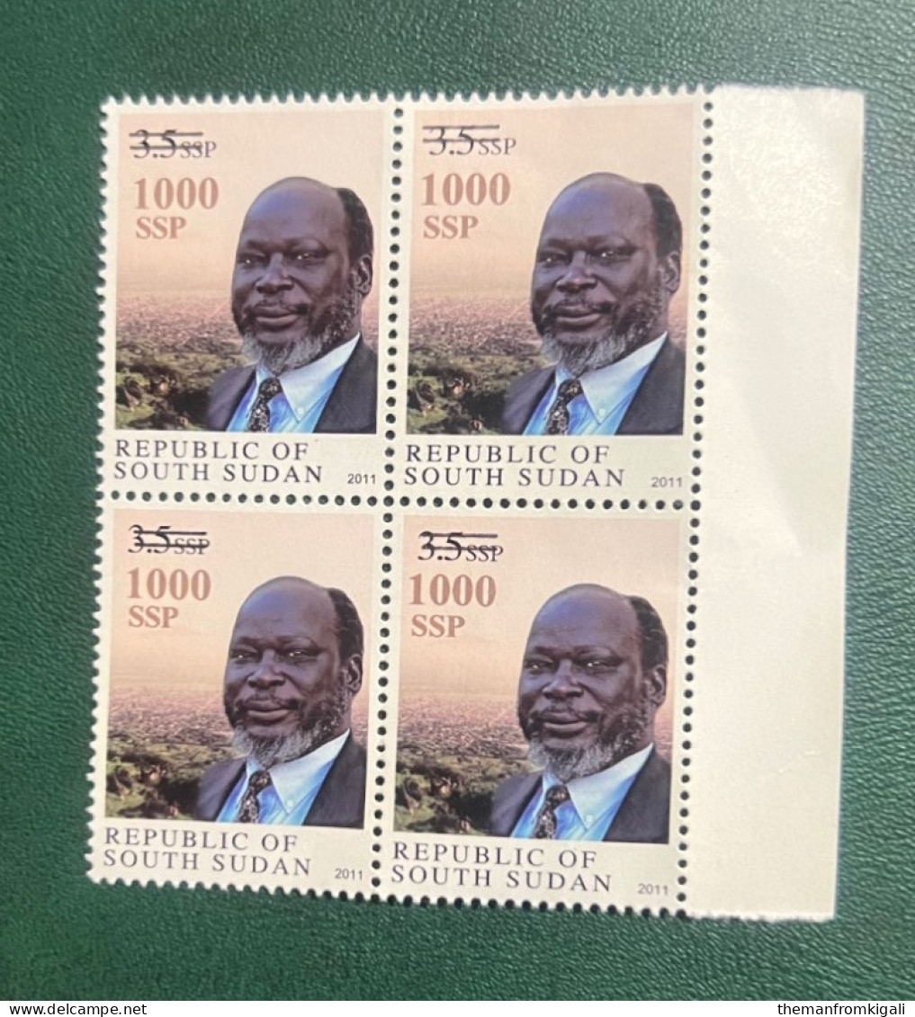 South Sudan 2017 -John Garang, 1945-2005 - Stamps Of 2011 Surcharged. - Zuid-Soedan