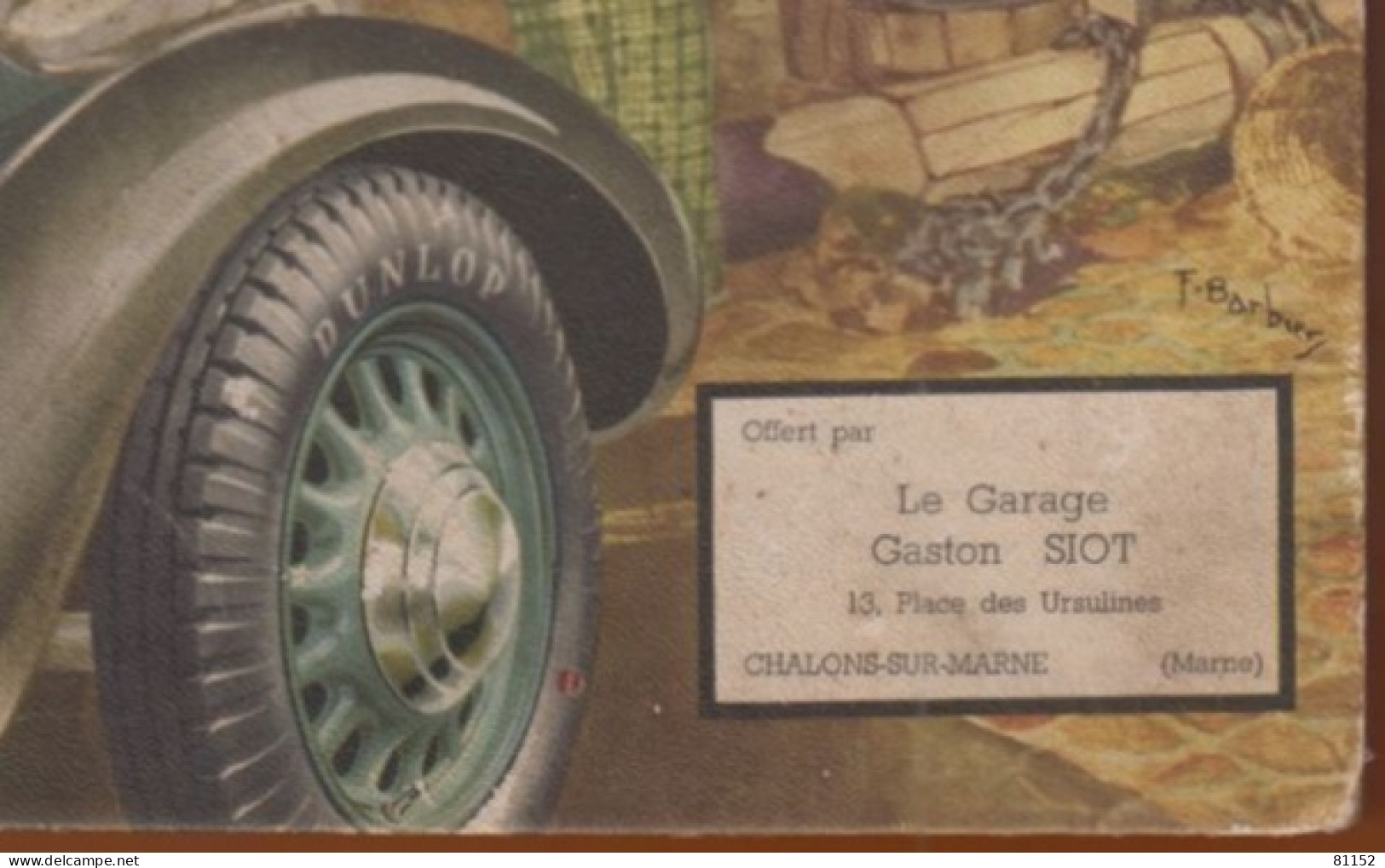 Agenda  1936 De " DUNLOP " Offert Par Le Garage Gaston SIOT à CHALONS-SUR-MARNE Avec Belles ILLUSTRATIONS ép 1.8 Cm - Groot Formaat: 1921-40