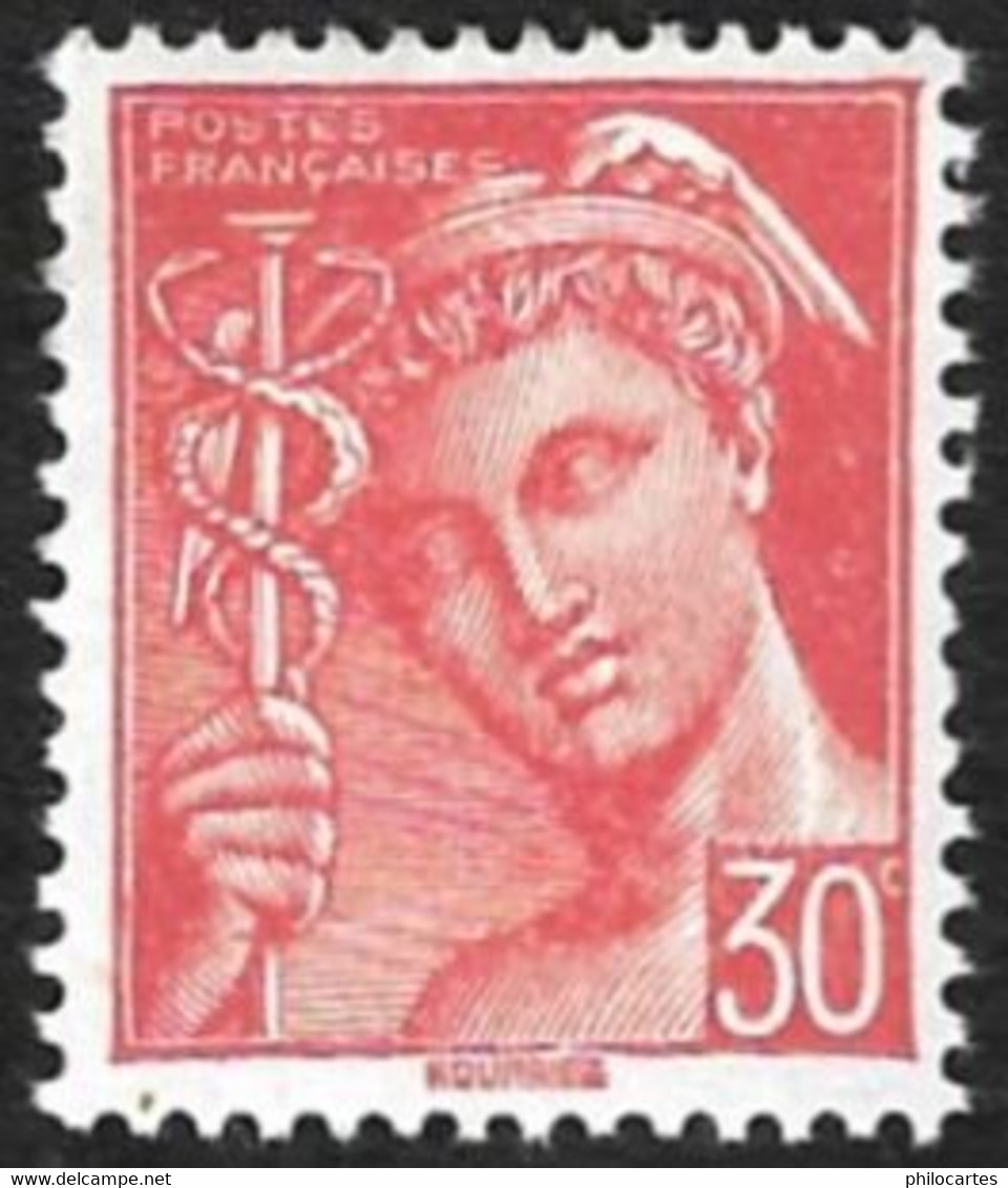 FRANCE  1942  -  YT  547  -  Mercure    30c Rouge   - NEUF** - 1938-42 Mercure