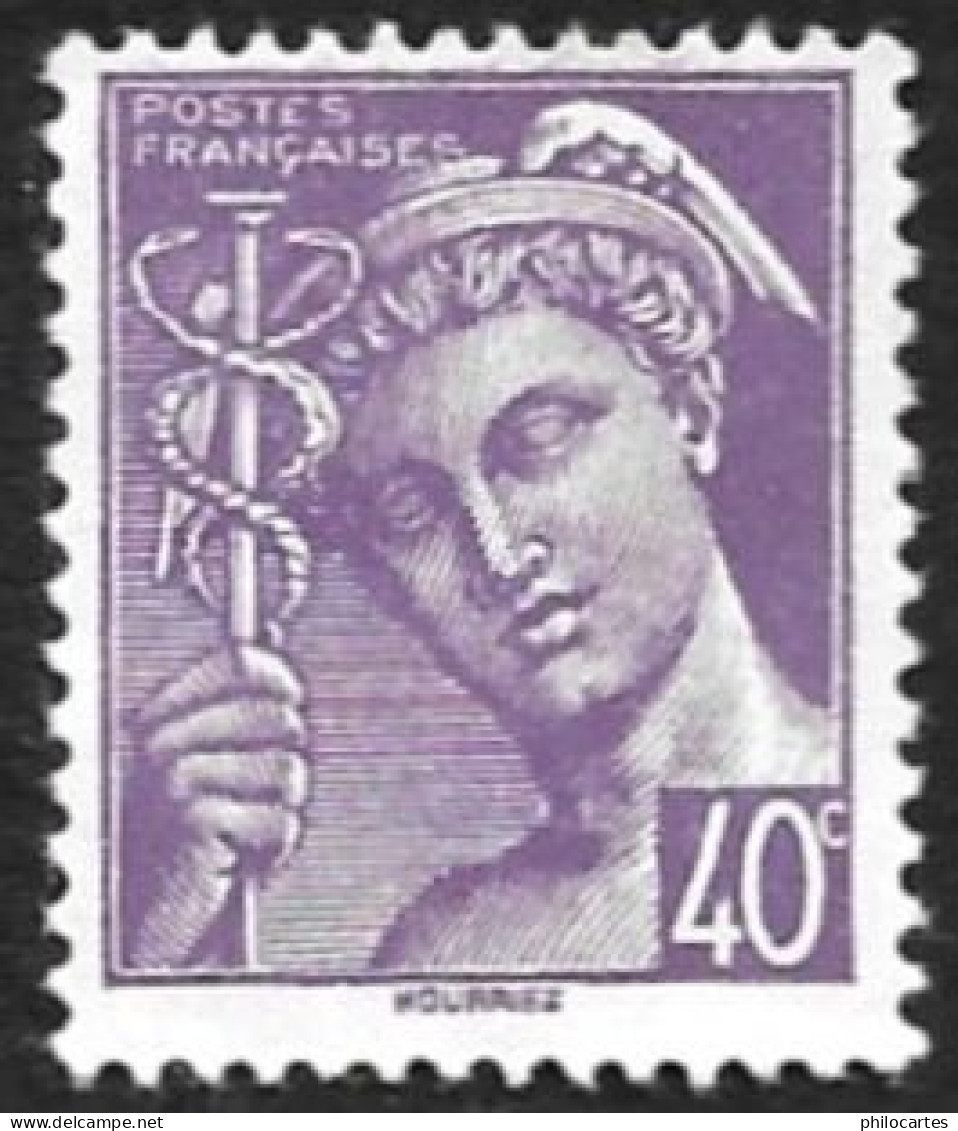 FRANCE  1942  -  YT  548  -  Mercure    40c Violet   - NEUF** - 1938-42 Mercure