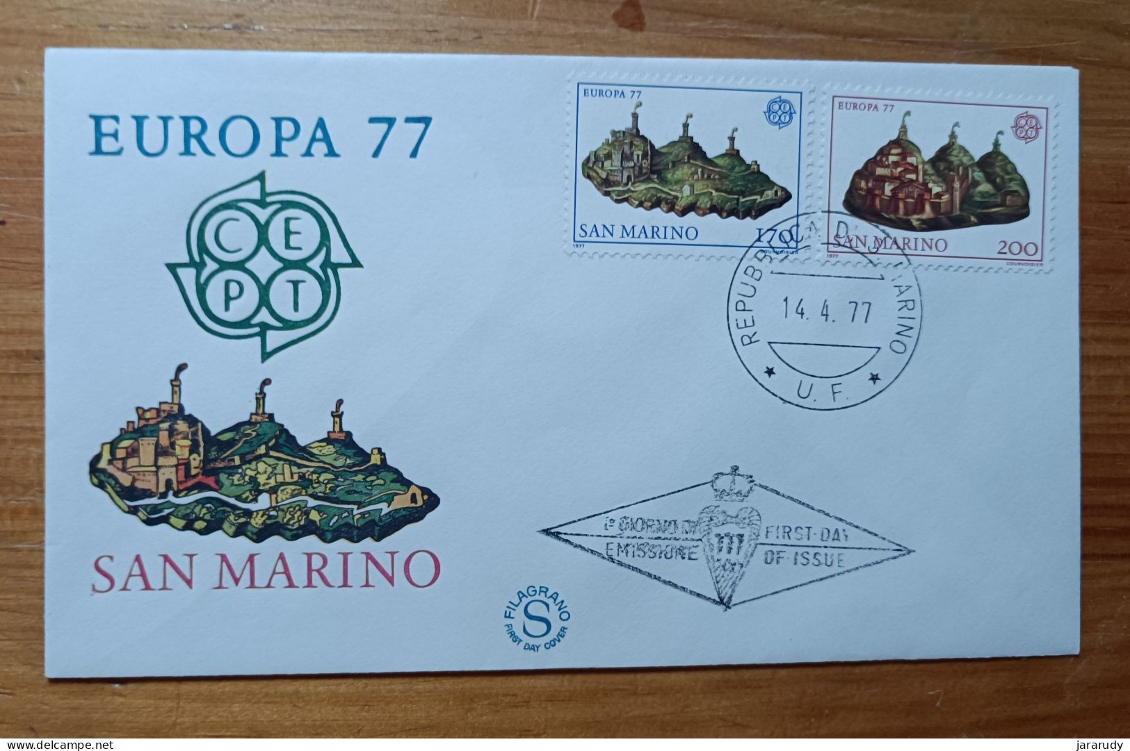 SAN MARINO EUROPA CEPT 1977 FDC/SPD MNH - FDC