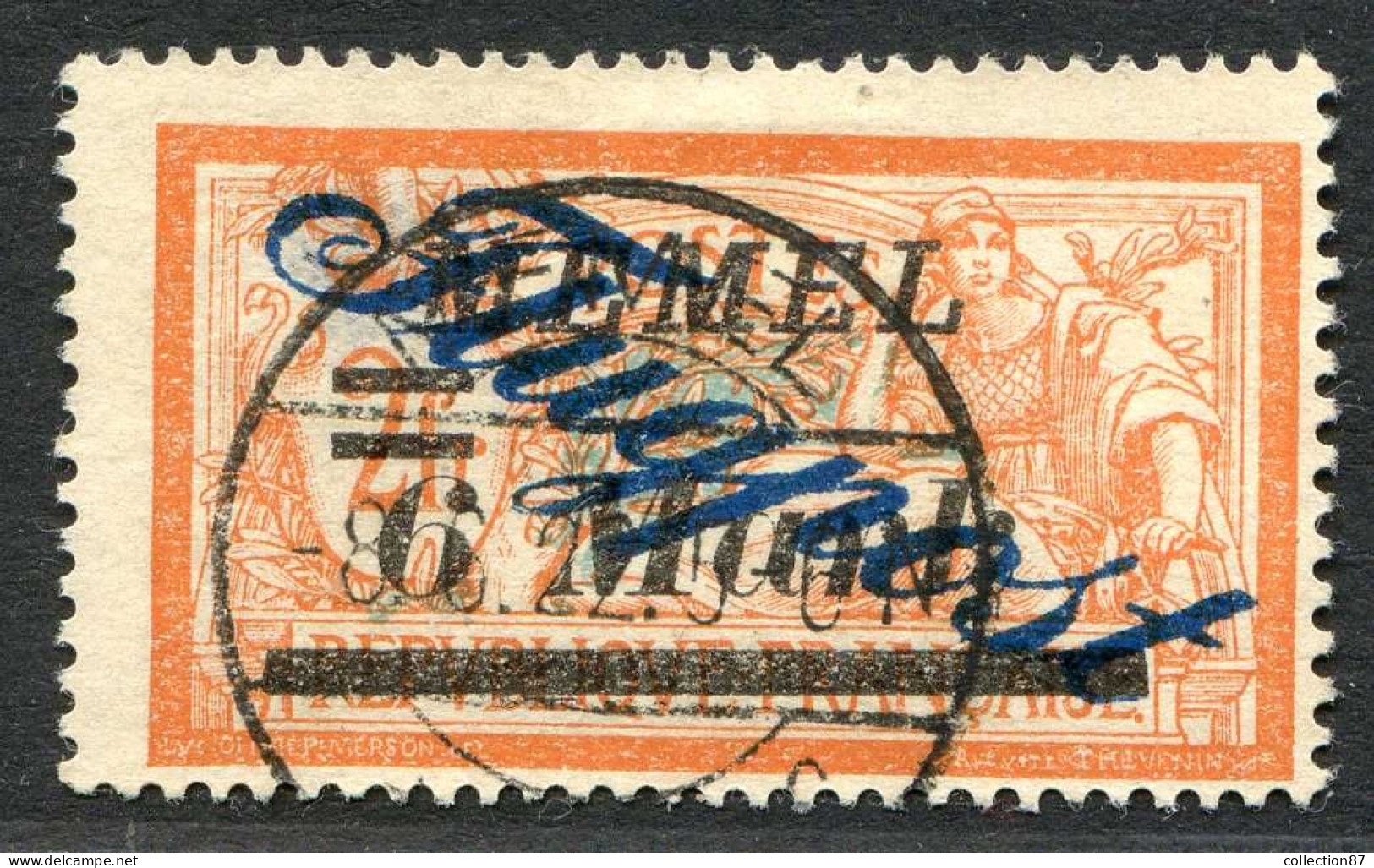 REF 088 > MEMEL FLUGPOST < PA N° 18 Ø < Oblitéré Dos Visible < Ø Used > Air Mail - Aéro - Gebruikt