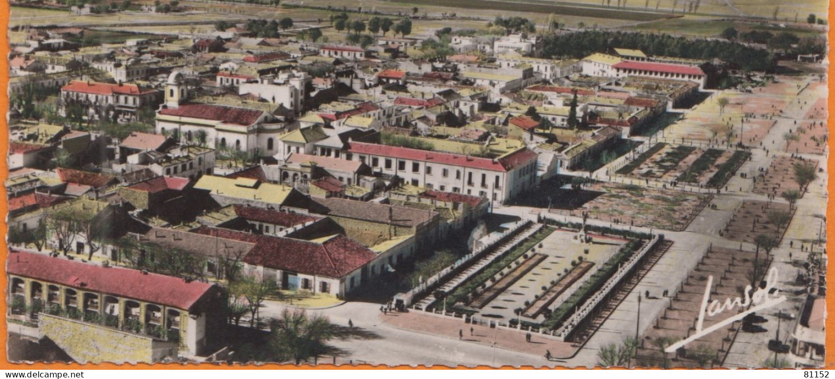 Algérie CPSM De BATNA Constantine  Vue Aérienne De La Ville Au Centre L'esplanade Bocca  En F.M. Pour SOSSAIS Vienne - Batna