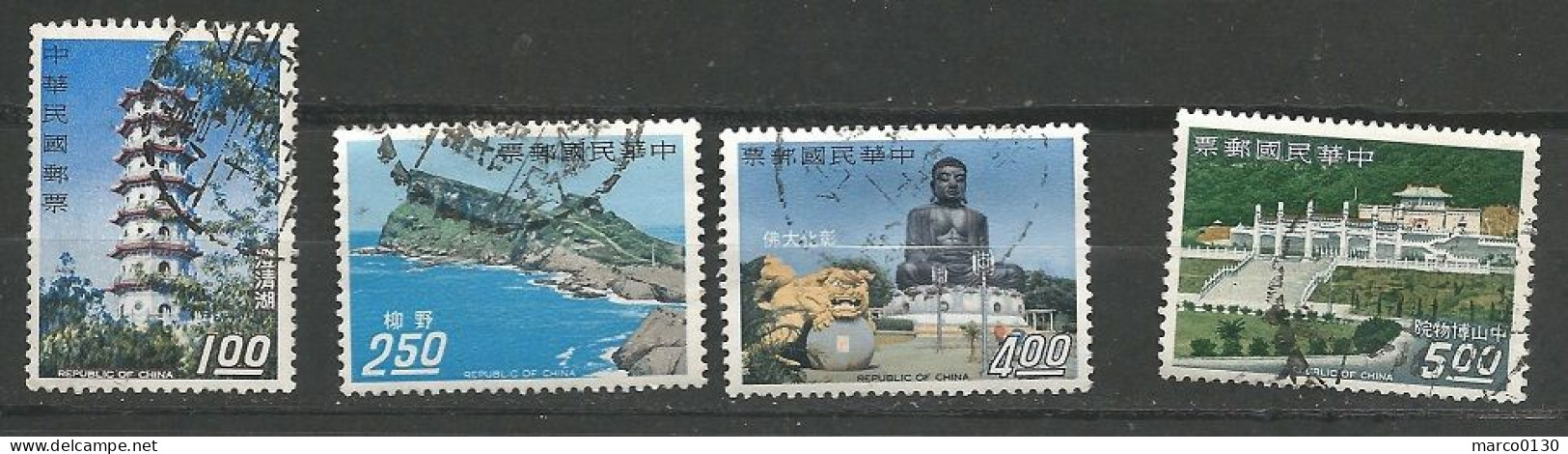 FORMOSE (TAIWAN) N° 586 + N° 587 + N° 588 + N° 589 OBLITERE - Used Stamps