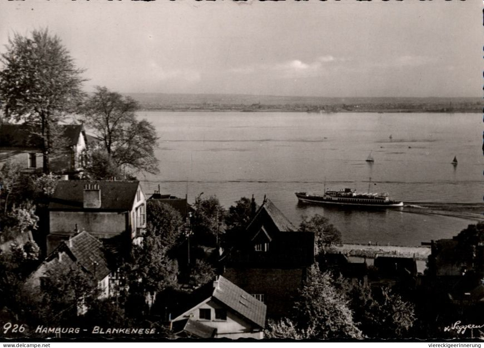 ! S/w Ansichtskarte Hamburg Blankenese, Elbe - Blankenese