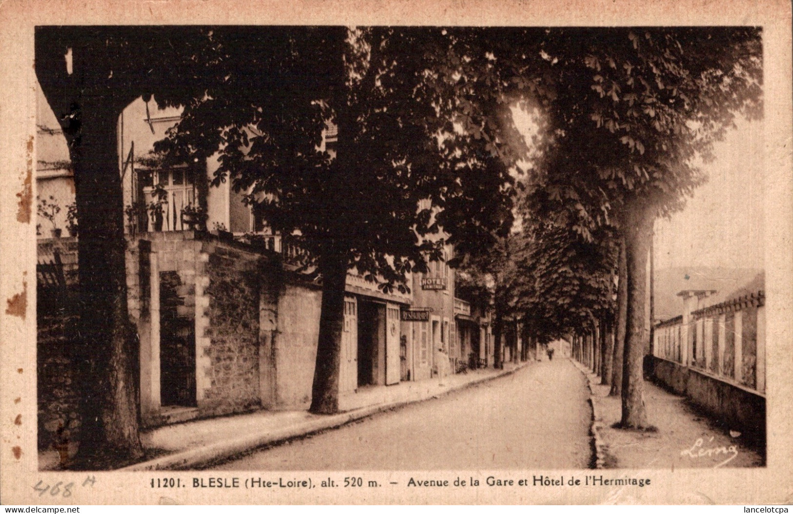 43 - BLESLE / AVENUE DE LA GARE ET HOTEL DE L'HERMITAGE - Blesle