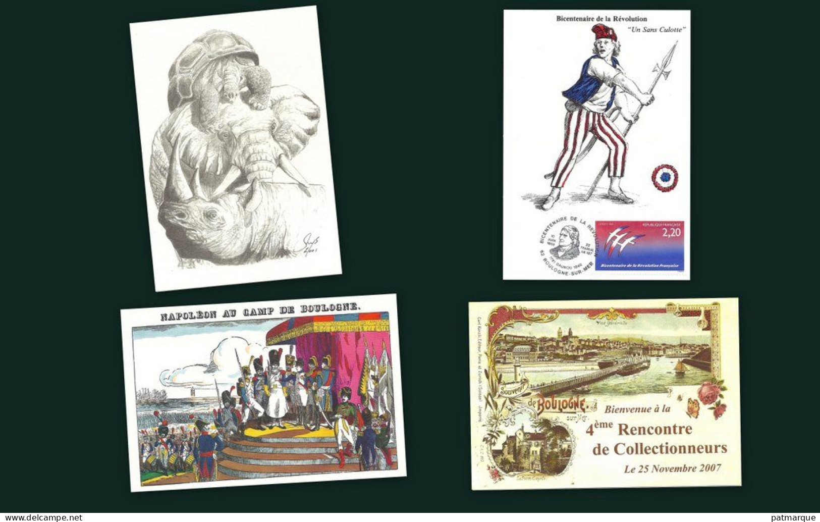 Boulogne Sur Mer -  Rencontre De  Collectionneurs - Lot De 4 Cartes - Bourses & Salons De Collections