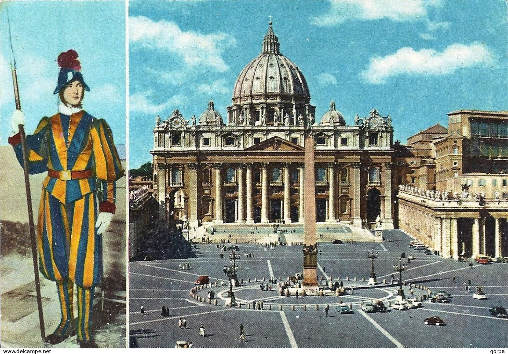 *CPM - ITALIE - LATIUM - ROME - Place Saint Pierre - Garde Suisse - - San Pietro