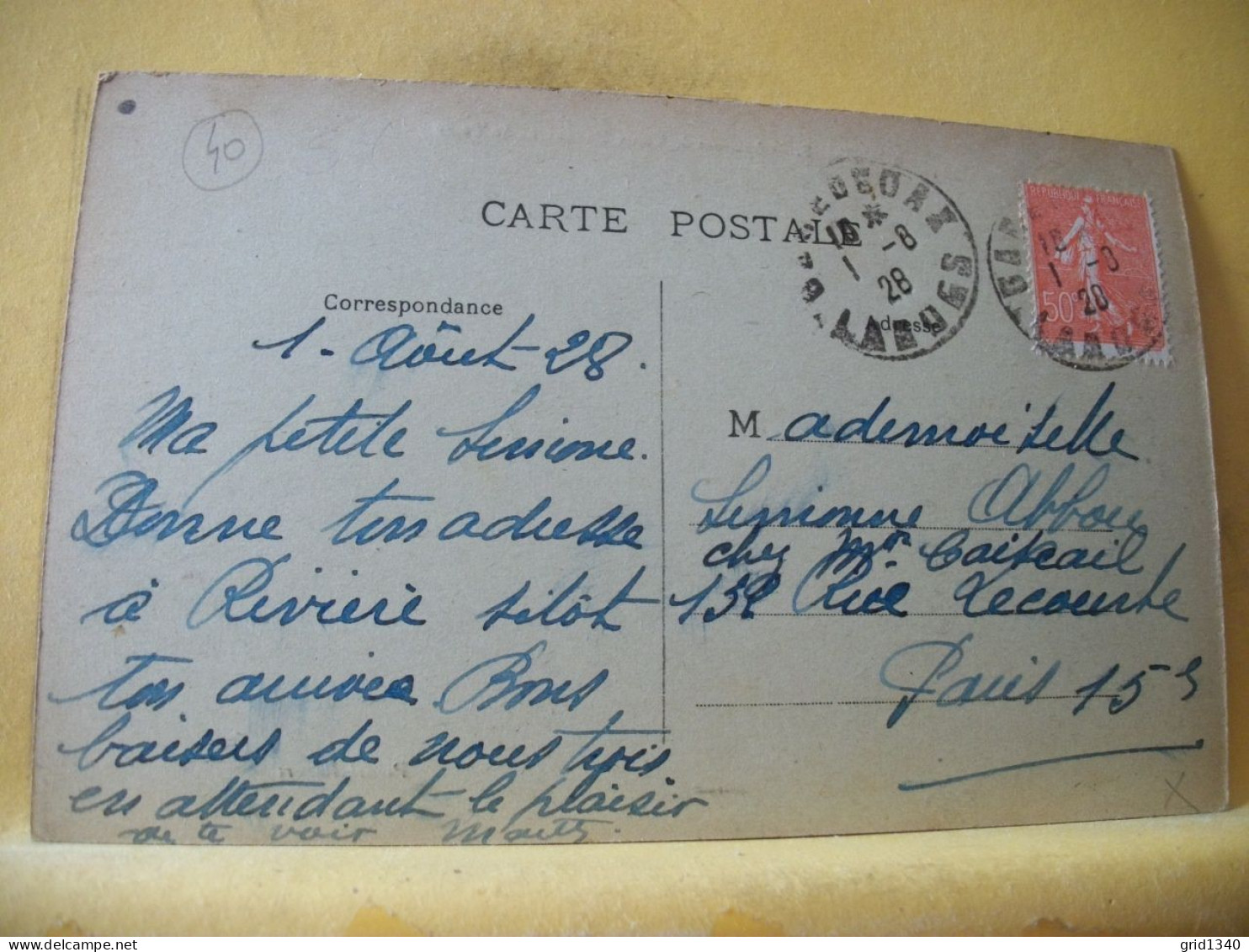 40 3175 CPA 1928 - 40 SOUSTONS - AVENUES DE VIEUX BOUCAU ET DE TOSSE - ANIMATION. ATTELAGE. - Soustons