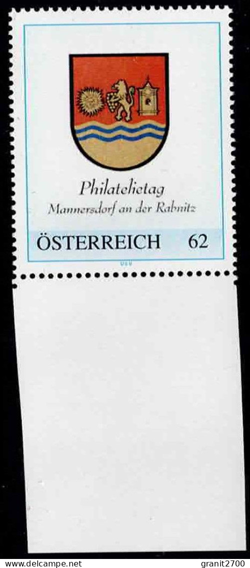 PM Philatelietag  Mannersdorf An Der Rabnitz  Ex Bogen Nr. 8105010  Vom 7.5.2013 Postfrisch - Timbres Personnalisés