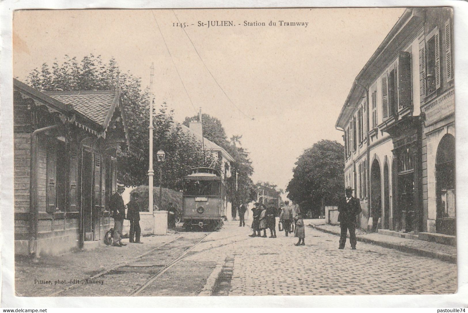 CPA :  14 X 9  -  St-JULIEN  - Station Du Tramway - Saint-Julien-en-Genevois