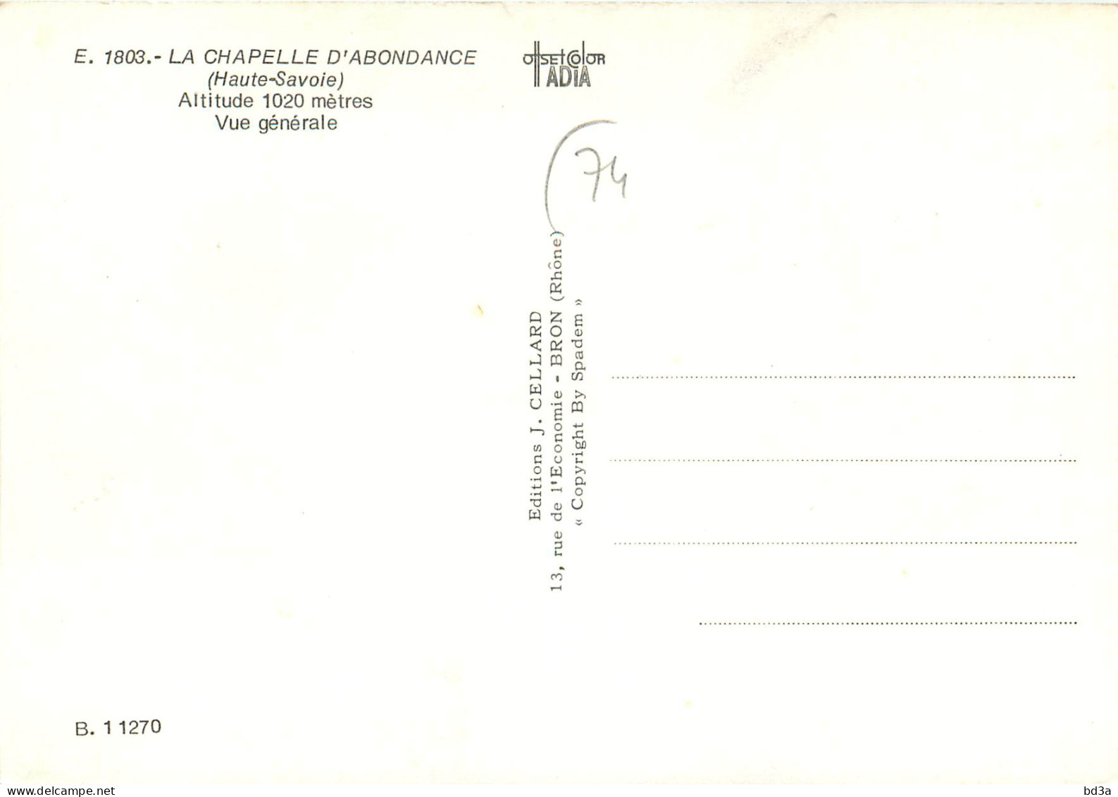 74 - LA CHAPELLE D'ABONDANCE - La Chapelle-d'Abondance