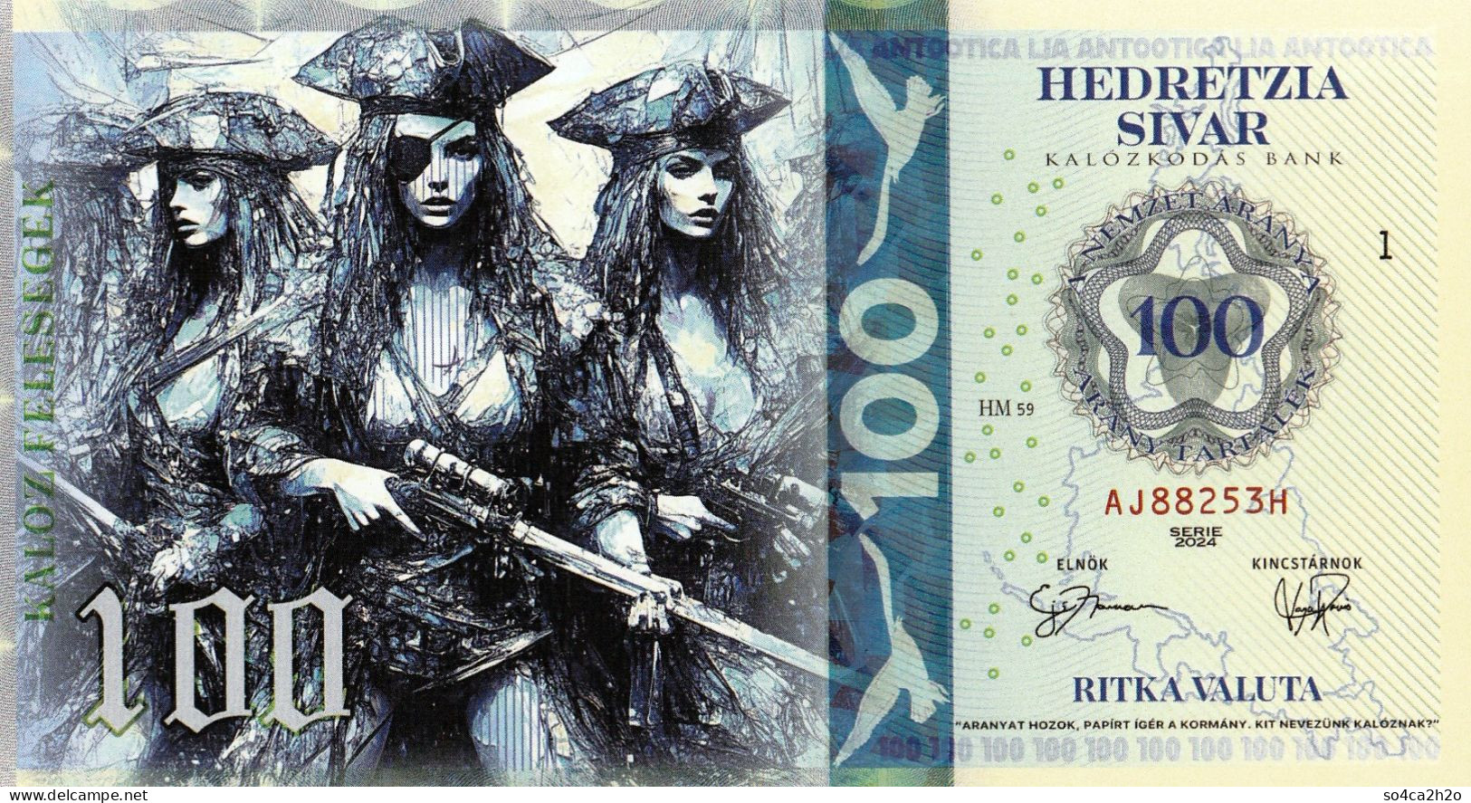 100 Sivar 2024 Lia Antootica  Les épouses De Pirates Polymer Emission Privée Et Limitée - Specimen