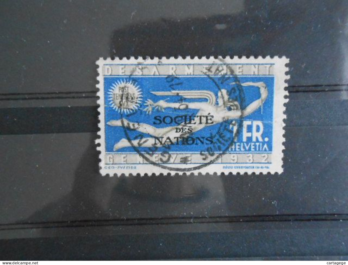 SUISSE YT SE 59 - TP DE 1932 SURCHARGE 1f. Bleu Et Gris - Servizio